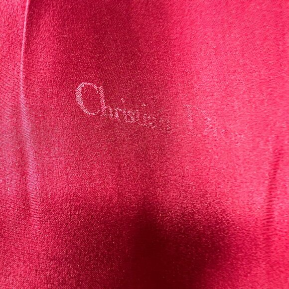 VG TChristian Dior Soft 100% Silk Scarf Rayon/Satin 66"X 20" Bugendy  Fringe( 23 - Picture 8 of 9